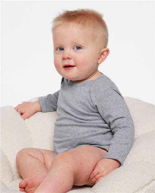 Infant Fine Jersey Long Sleeve Bodysuit Rabbit Skins - 4421
