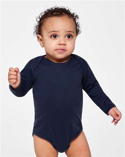 Infant Fine Jersey Long Sleeve Bodysuit Rabbit Skins - 4421