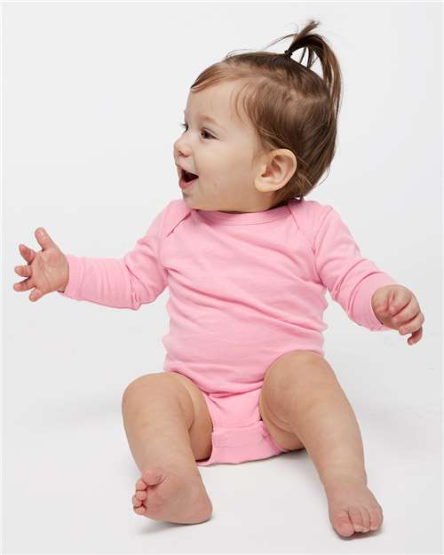 Infant Fine Jersey Long Sleeve Bodysuit Rabbit Skins - 4421