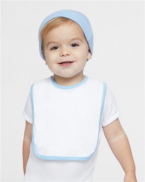 Infant Contrast Trim Premium Jersey Bib Rabbit Skins - 1004