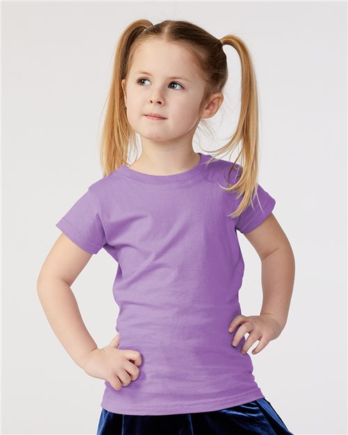 Toddler Girls Fine Jersey Tee Rabbit Skins - 3316
