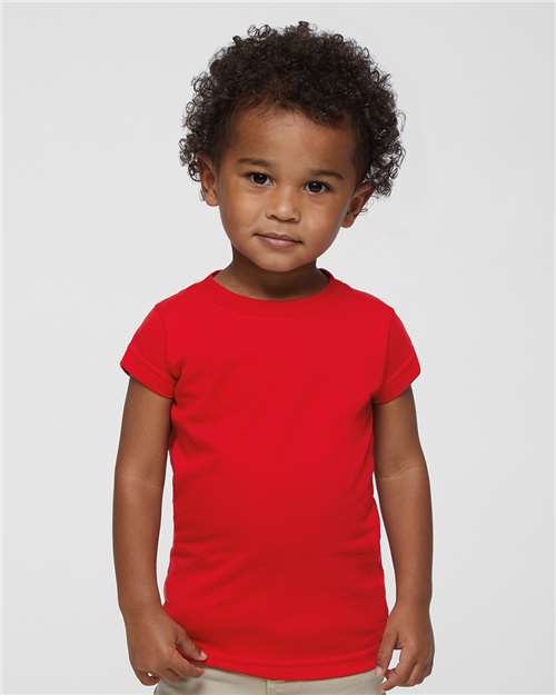 Toddler Girls Fine Jersey Tee Rabbit Skins - 3316