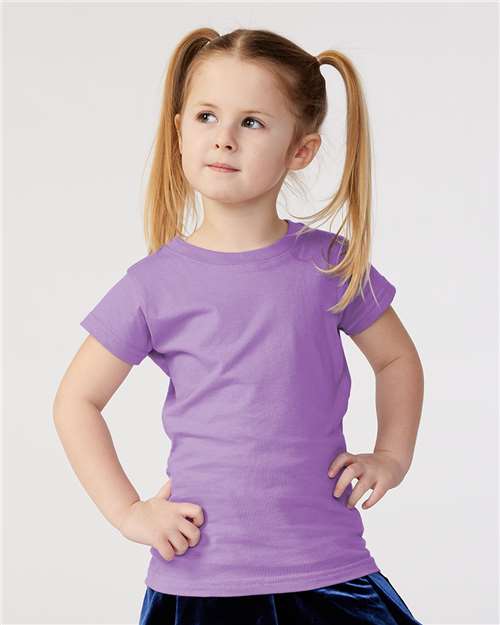 Toddler Girls Fine Jersey Tee Rabbit Skins - 3316