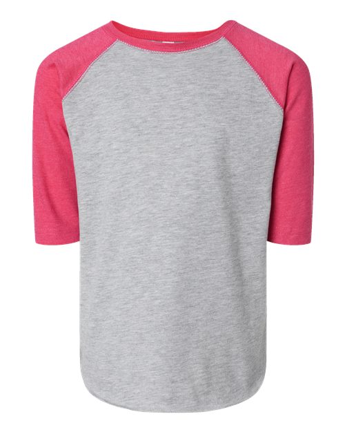 Toddler Baseball Fine Jersey Three-Quarter Sleeve Tee Rabbit Skins - 3330