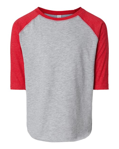 Toddler Baseball Fine Jersey Three-Quarter Sleeve Tee Rabbit Skins - 3330