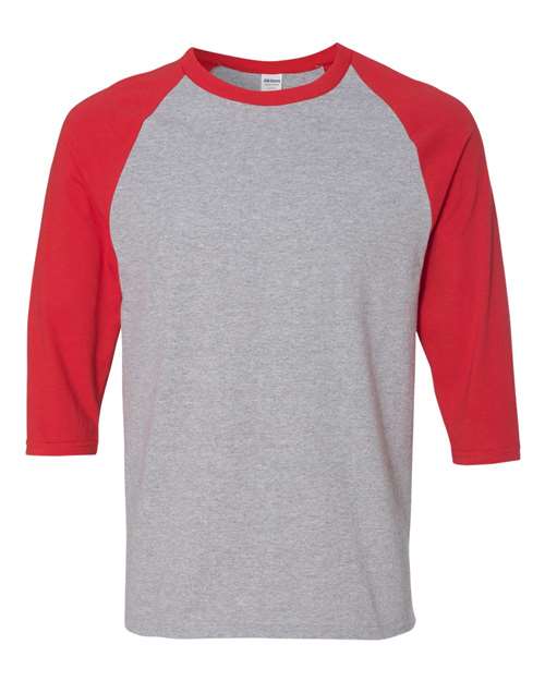 Unisex Heavy Cotton™ Raglan Three-Quarter Sleeve T-Shirt Gildan - 5700