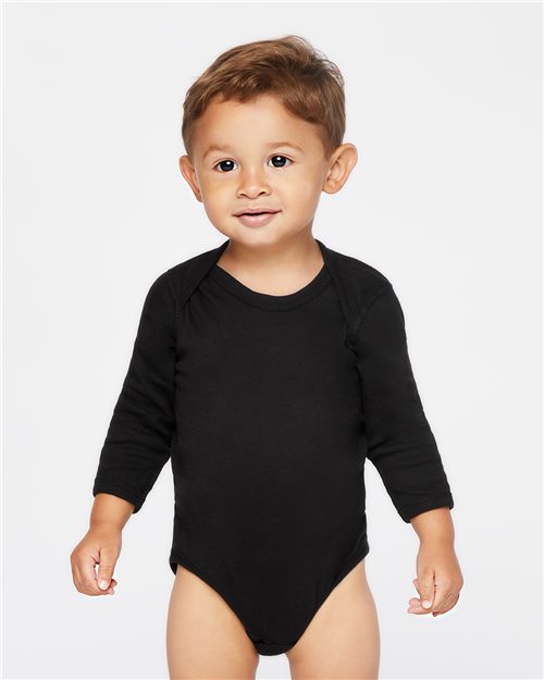 Infant Long Sleeve Baby Rib Bodysuit Rabbit Skins - 4411