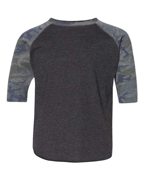 Toddler Baseball Fine Jersey Three-Quarter Sleeve Tee Rabbit Skins - 3330