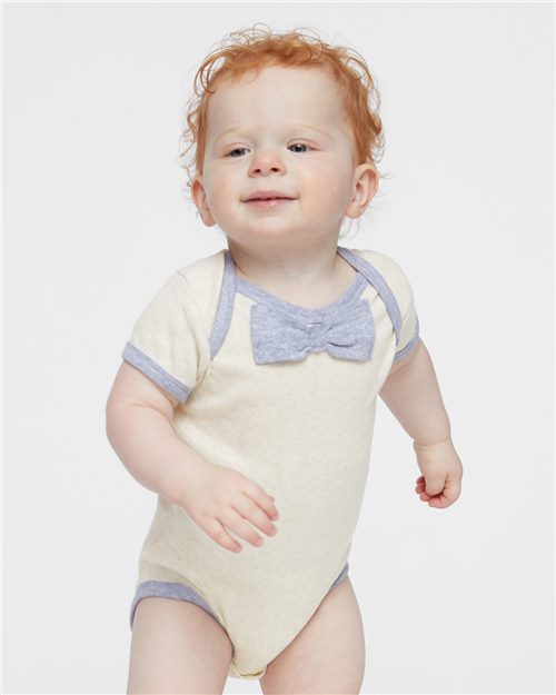 Infant Baby Rib Bow Tie Bodysuit Rabbit Skins - 4407