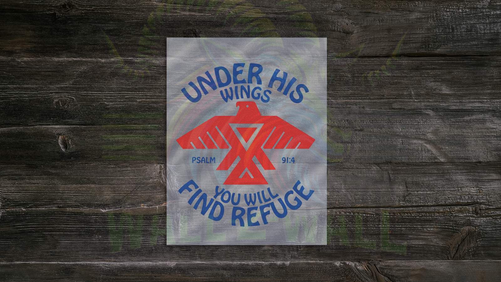 UNDER HIS WINGS - DTF Transfer | Single Press Ready Print
