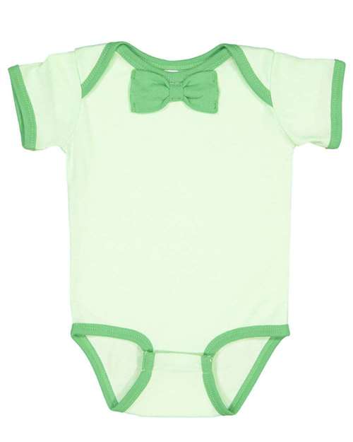 Infant Baby Rib Bow Tie Bodysuit Rabbit Skins - 4407