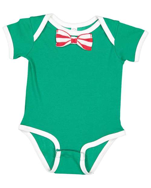 Infant Baby Rib Bow Tie Bodysuit Rabbit Skins - 4407