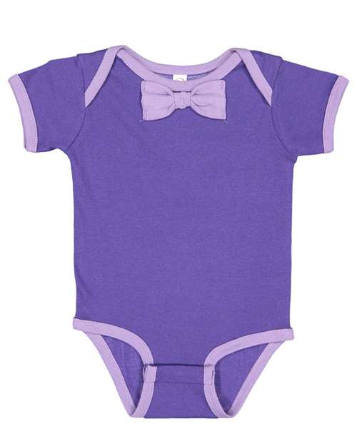 Infant Baby Rib Bow Tie Bodysuit Rabbit Skins - 4407