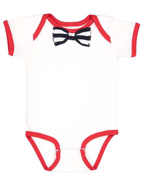 Infant Baby Rib Bow Tie Bodysuit Rabbit Skins - 4407