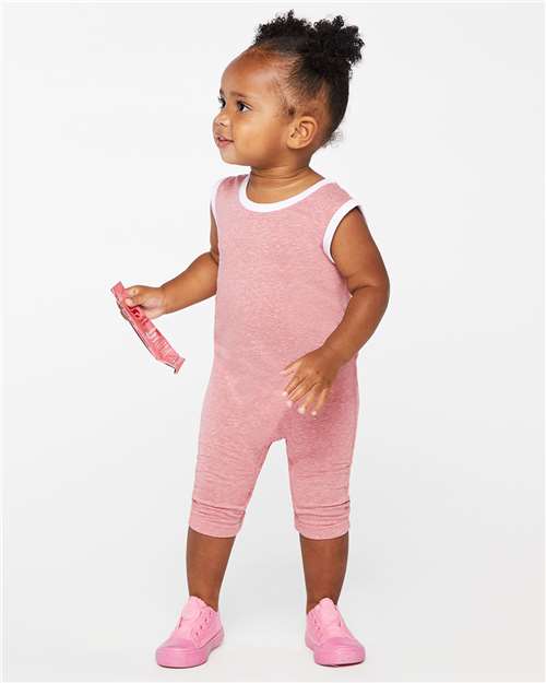 Infant Harborside Mélange Tank Romper Rabbit Skins - 4492