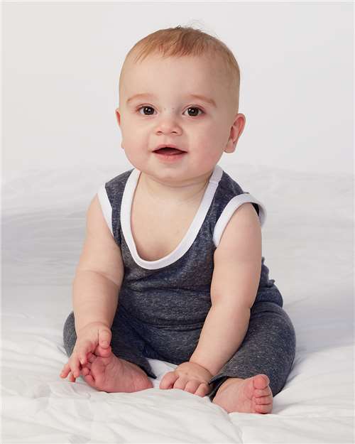 Infant Harborside Mélange Tank Romper Rabbit Skins - 4492